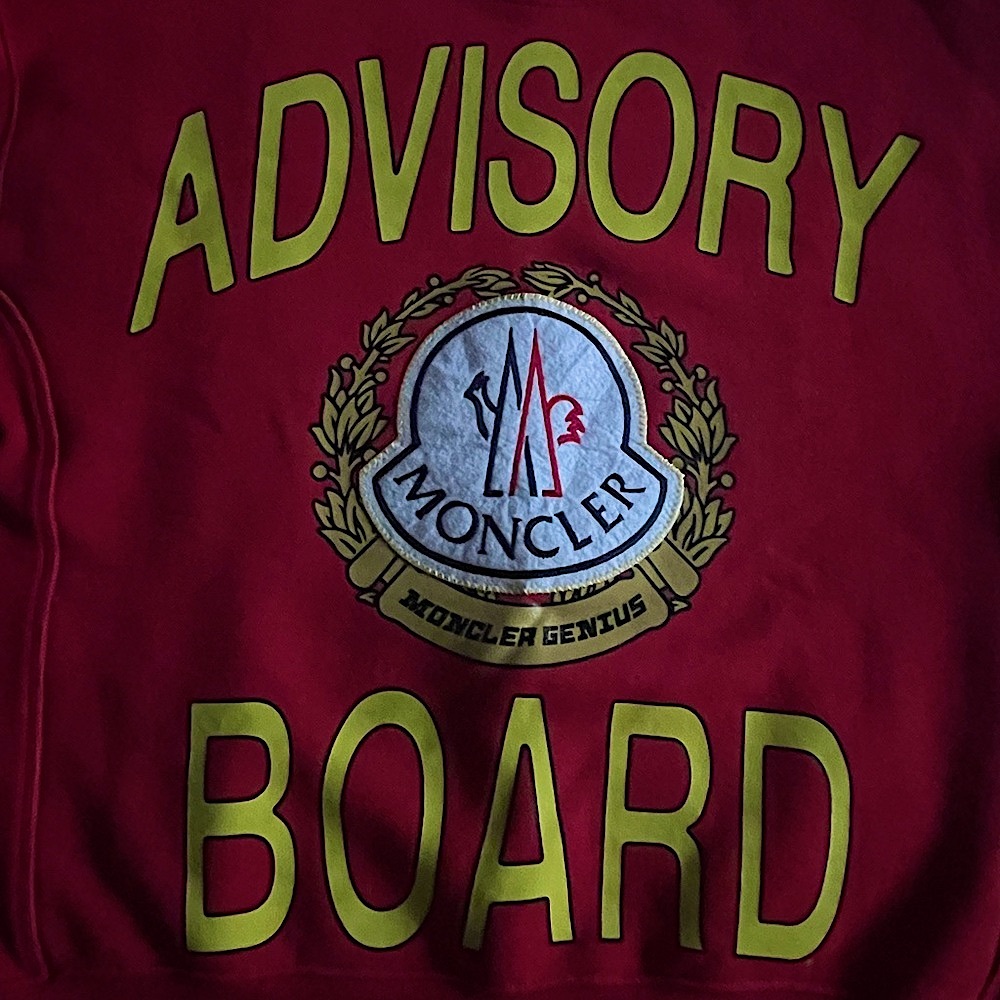 moncler crew neck PRISTINE with advisory board crystals and moncler genius